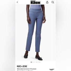 NIC+ZOE Blue Wonderstretch Pocket Pants